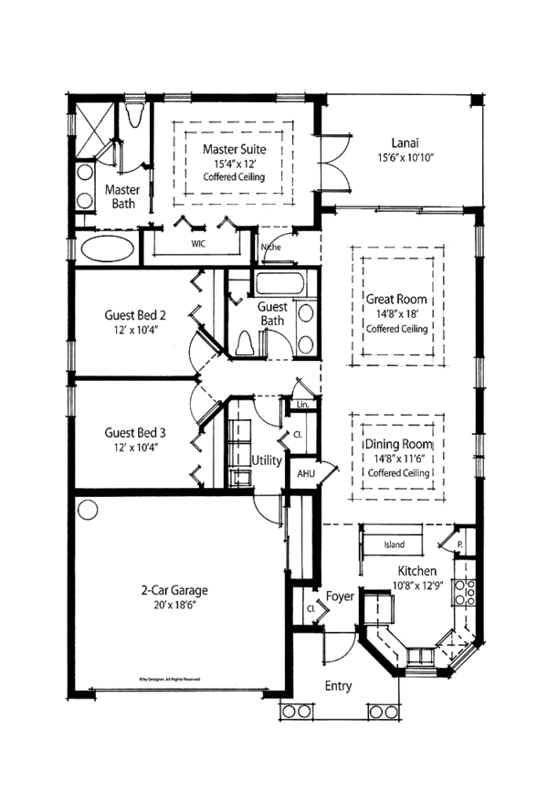 House Design - Country Floor Plan - Main Floor Plan #938-19