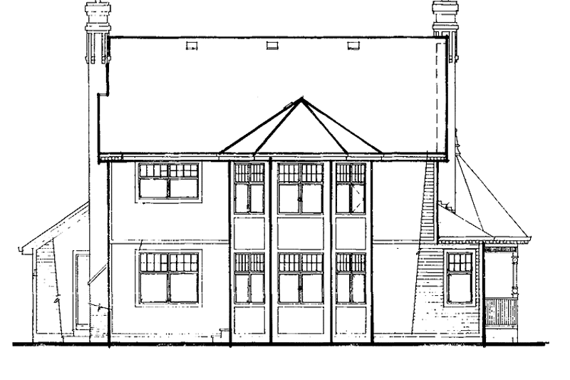 Architectural House Design - Exterior - Rear Elevation for Victorian House Plan #47-832 - 4 bed, 2.5 bath