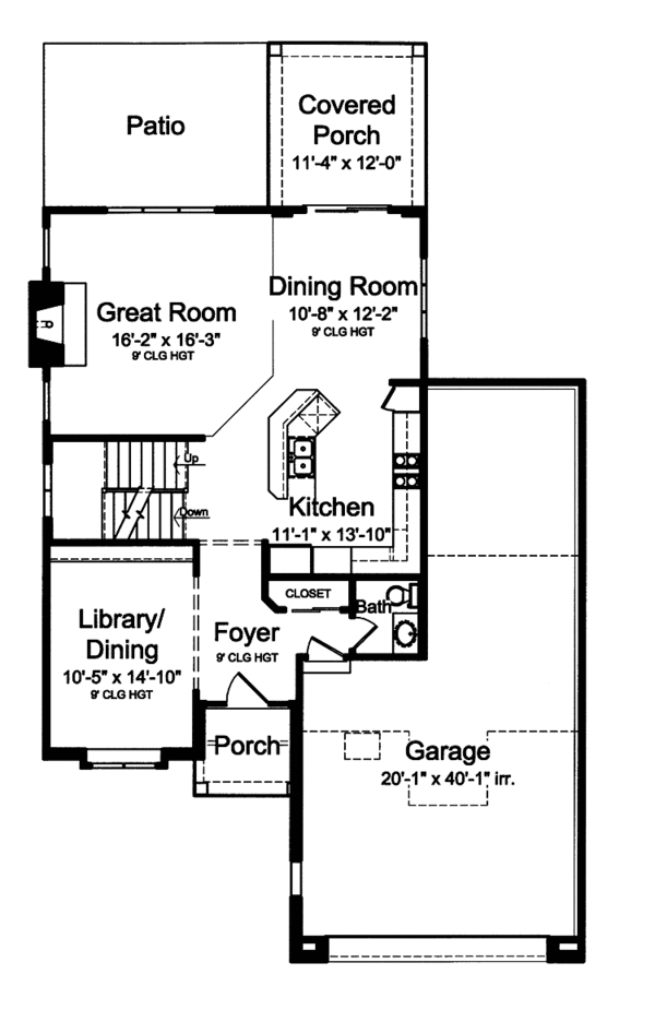 Home Plan - Traditional Floor Plan - Main Floor Plan #46-802