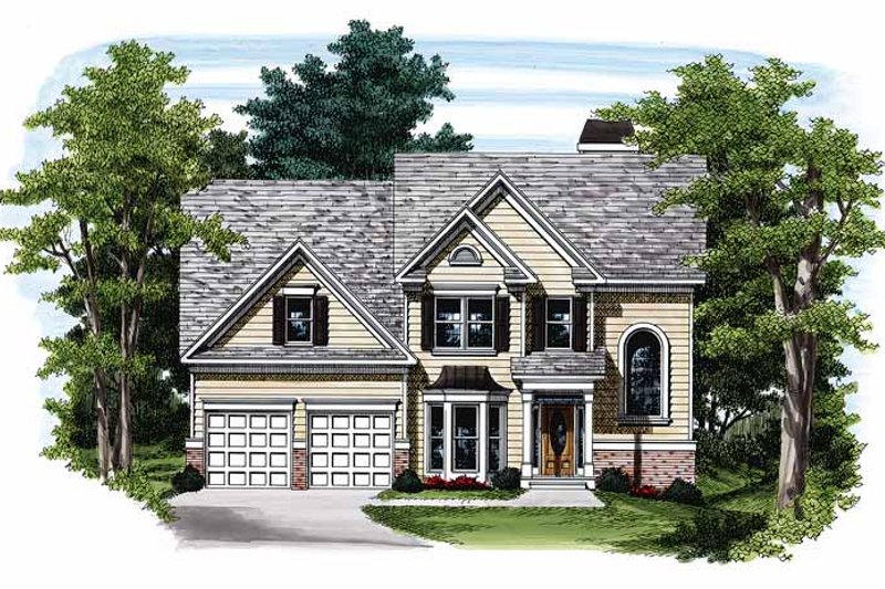 Home Plan - Colonial Exterior - Front Elevation Plan #927-91