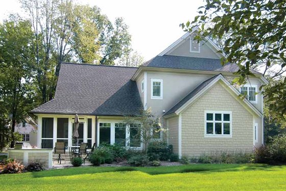 Exterior - Rear Elevation for Traditional House Plan #928-107 - 3 bed, 2.5 bath