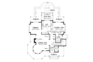 Floor Plan - Main Floor for Victorian House Plan #929-306 - 3 bed, 2.5 bath
