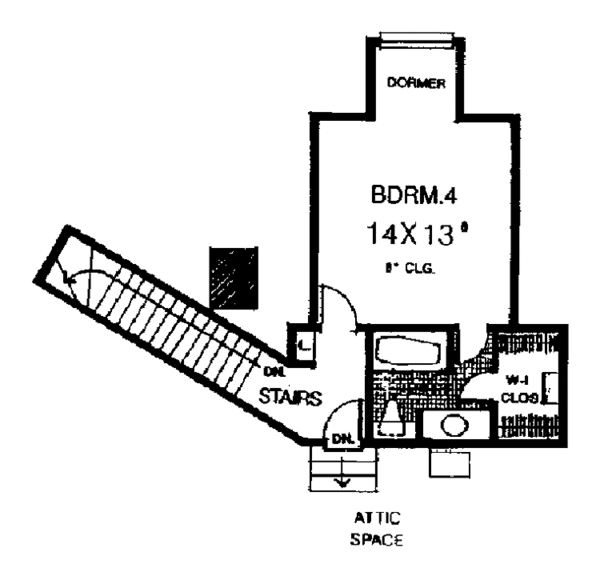 Dream House Plan - Mediterranean Floor Plan - Upper Floor Plan #310-1144