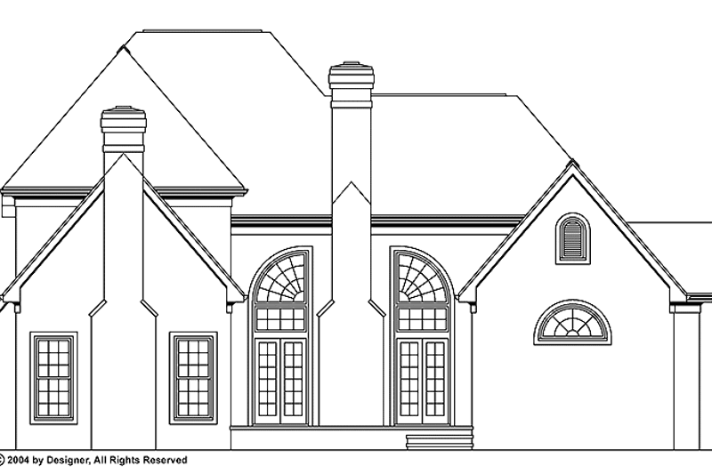 Dream House Plan - Exterior - Rear Elevation for Country House Plan #453-104 - 3 bed, 2.5 bath