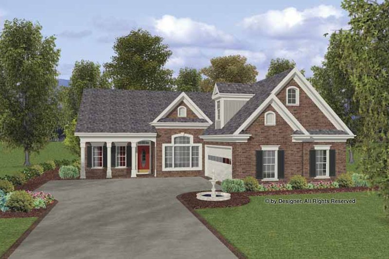 Dream House Plan - Traditional Exterior - Front Elevation Plan #56-691