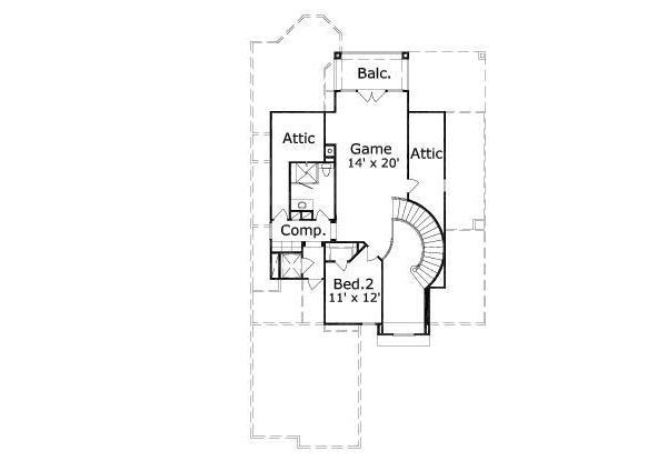 European Floor Plan - Upper Floor Plan #411-583