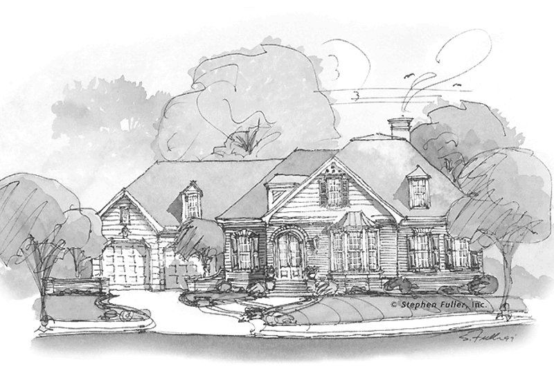 Architectural House Design - Country Exterior - Front Elevation Plan #429-320