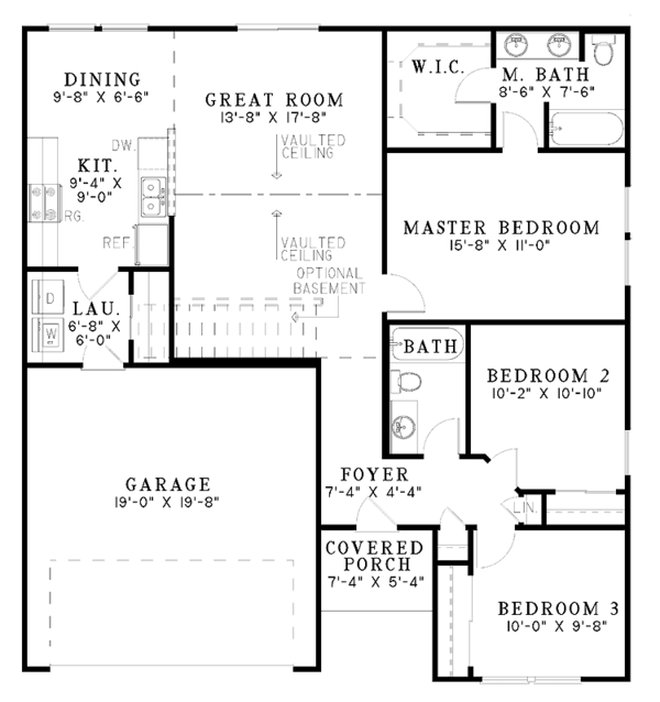 House Blueprint - Colonial Floor Plan - Main Floor Plan #17-2900