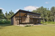 Modern Style House Plan - 2 Beds 1 Baths 882 Sq/Ft Plan #1105-14 Exterior 