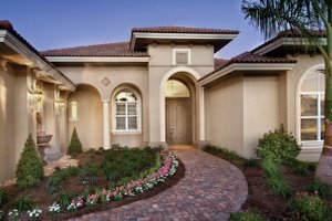 Exterior - Front Elevation 6 for Mediterranean House Plan #930-448 - 3 bed, 3 bath