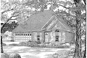 Architectural House Design - Exterior - Front Elevation for Country House Plan #17-2649 - 3 bed, 2 bath
