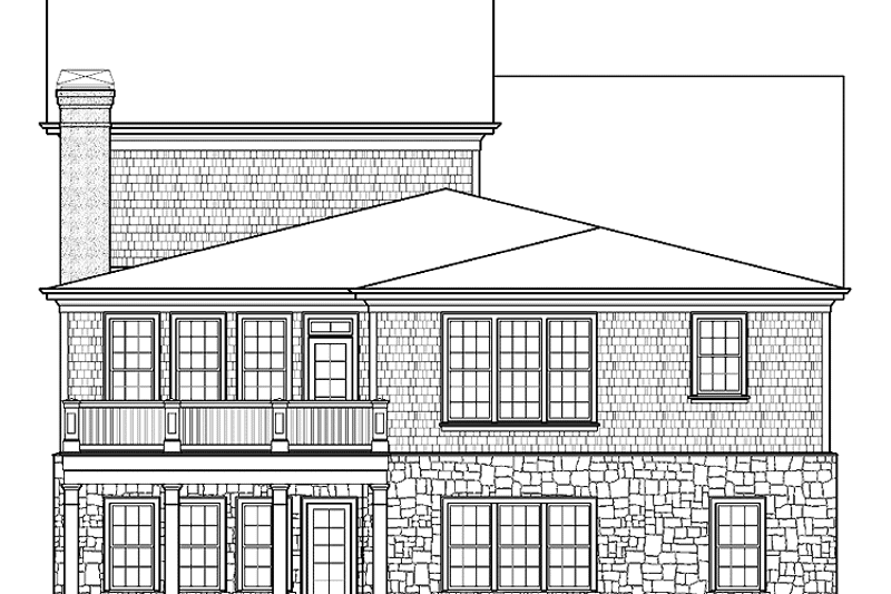 Dream House Plan - Exterior - Rear Elevation for Classical House Plan #429-307 - 3 bed, 3.5 bath