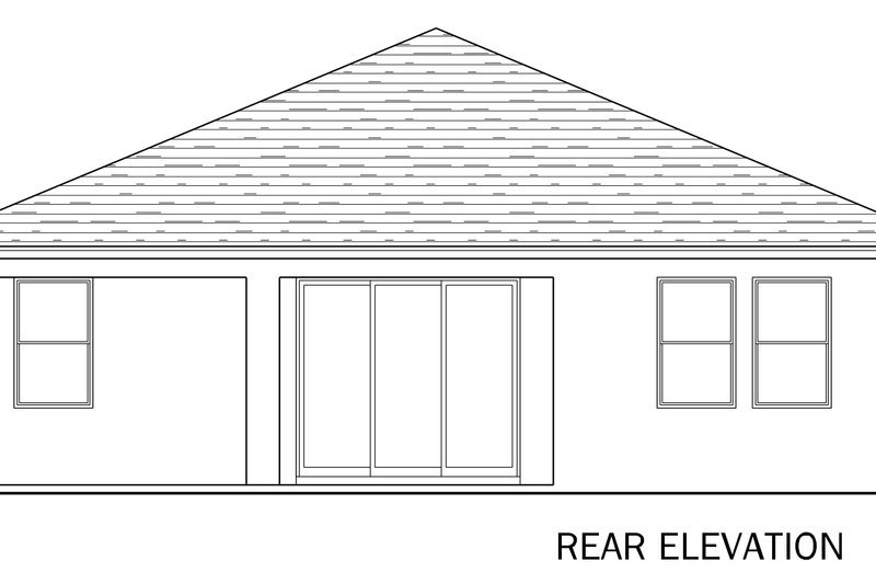 Home Plan - Exterior - Rear Elevation for Traditional House Plan #1058-252 - 3 bed, 2 bath