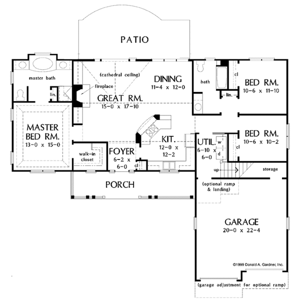 Dream House Plan - Country Floor Plan - Main Floor Plan #929-445