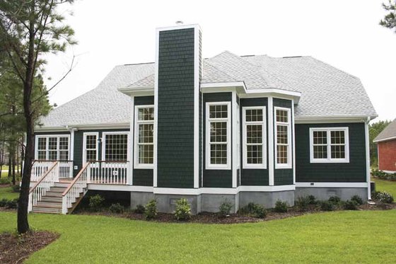 Exterior - Rear Elevation for Country House Plan #927-129 - 3 bed, 2.5 bath