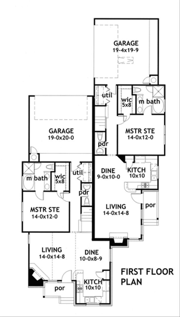 Home Plan - Craftsman Floor Plan - Main Floor Plan #120-170