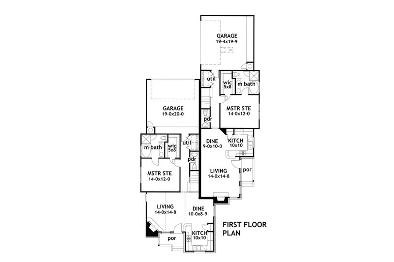 House Plan Design - Floor Plan - Main Floor for Craftsman House Plan #120-170 - 3 bed, 2.5 bath