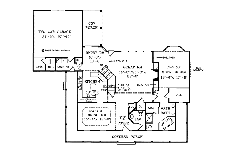 Architectural House Design - Floor Plan - Main Floor for Victorian House Plan #314-187 - 3 bed, 2.5 bath