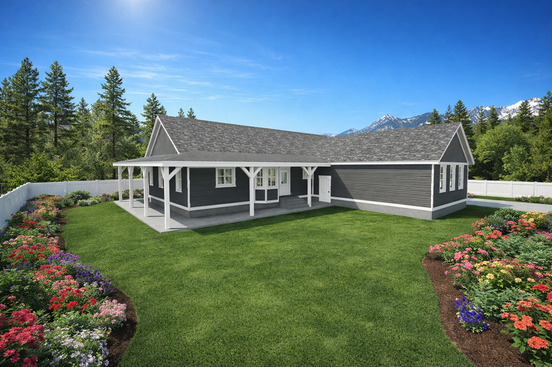 House Blueprint - Ranch Exterior - Front Elevation Plan #1060-447