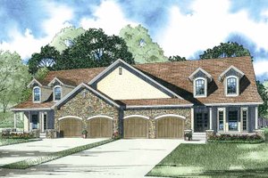Country Exterior - Front Elevation Plan #17-3291