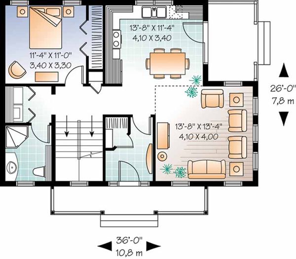 Home Plan - Country Floor Plan - Main Floor Plan #23-2471