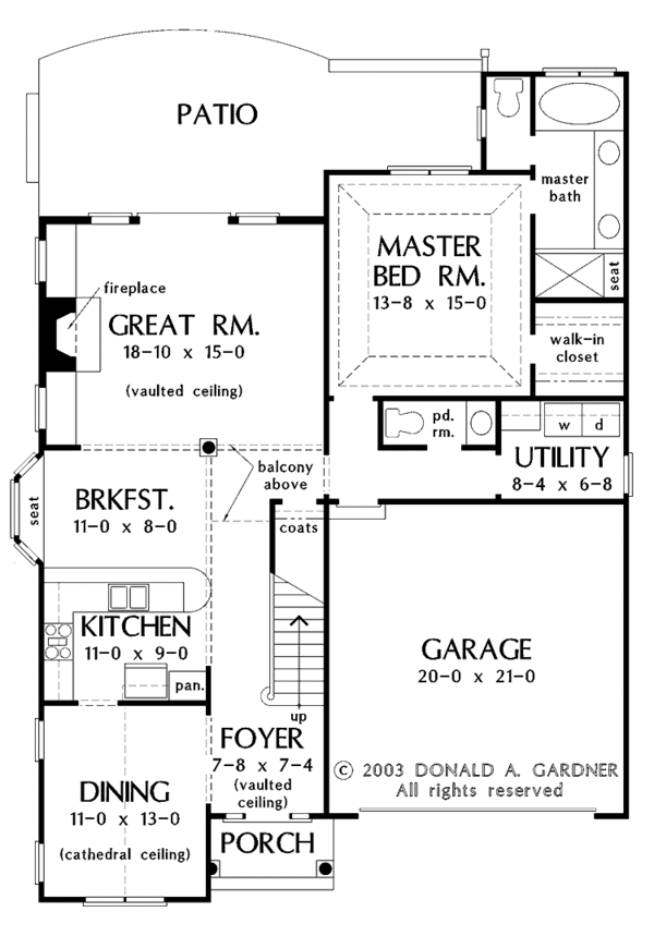 Architectural House Design - Classical Floor Plan - Main Floor Plan #929-707