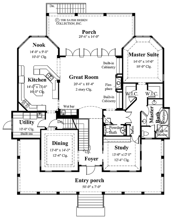 House Plan Design - Craftsman Floor Plan - Main Floor Plan #930-138