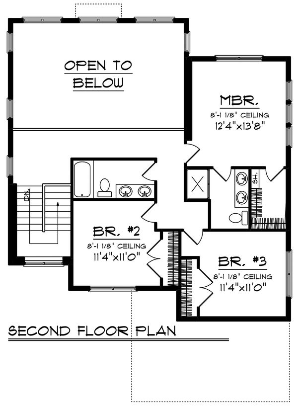 Home Plan - Craftsman Floor Plan - Upper Floor Plan #70-1211