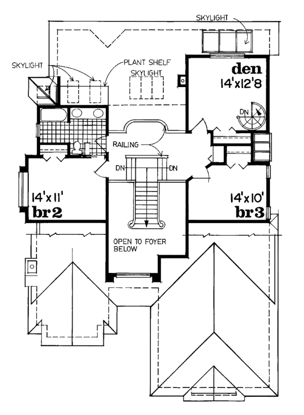 House Design - Mediterranean Floor Plan - Upper Floor Plan #47-748