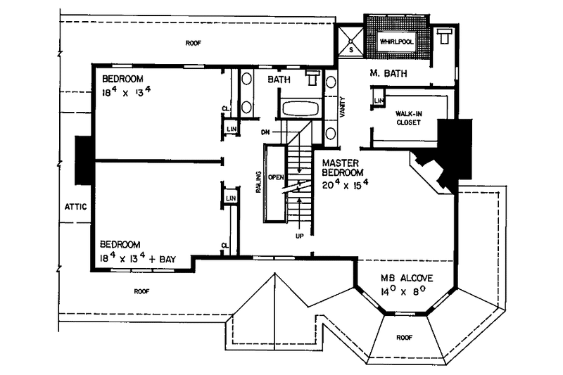 Home Plan - Floor Plan - Upper Floor for Victorian House Plan #72-889 - 4 bed, 3 bath