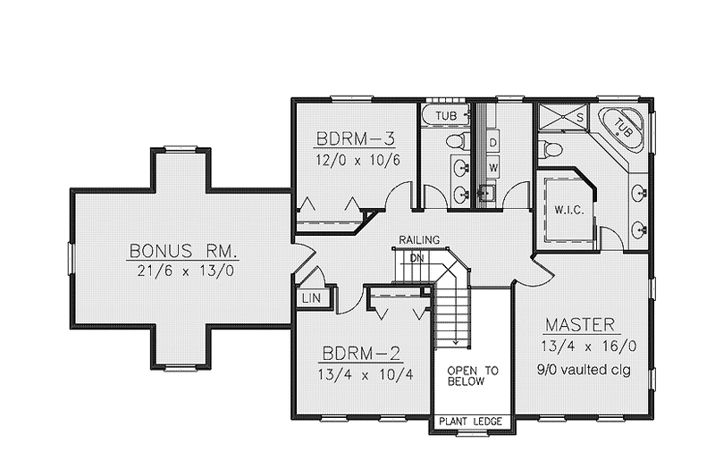 House Plan Design - Floor Plan - Upper Floor for Country House Plan #1037-31 - 3 bed, 2.5 bath