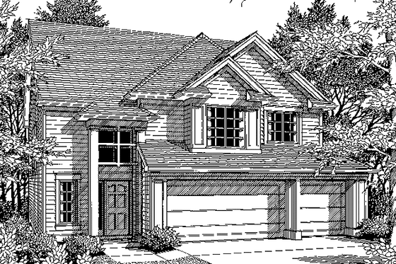 Exterior - Front Elevation 3 for Traditional House Plan #48-826 - 4 bed, 2.5 bath