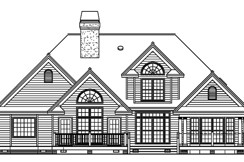 Dream House Plan - Exterior - Rear Elevation for Traditional House Plan #929-228 - 4 bed, 3 bath