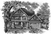 Traditional Style House Plan - 5 Beds 4 Baths 3563 Sq/Ft Plan #929-796 Exterior 