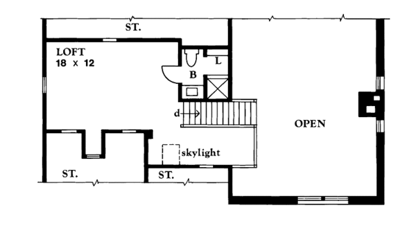 House Design - Country Floor Plan - Upper Floor Plan #1016-14