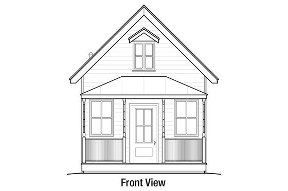 Exterior - Front Elevation 3 for Cottage House Plan #915-3 - 1 bed, 1 bath