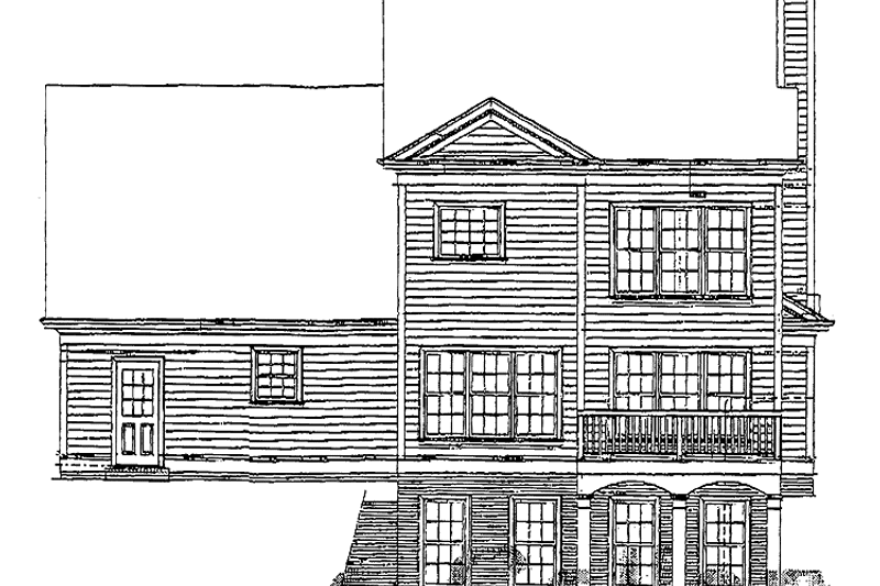 Dream House Plan - Exterior - Rear Elevation for Classical House Plan #429-242 - 3 bed, 2.5 bath