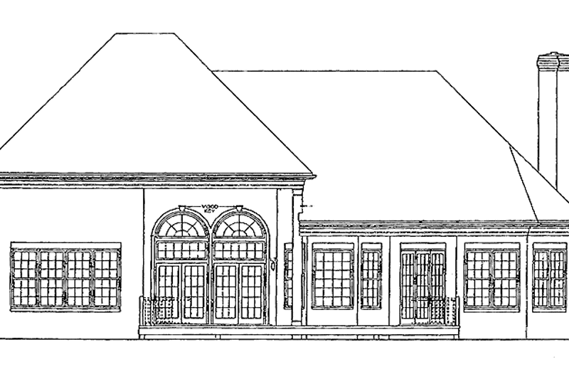 Dream House Plan - Exterior - Rear Elevation for Ranch House Plan #453-354 - 3 bed, 2.5 bath