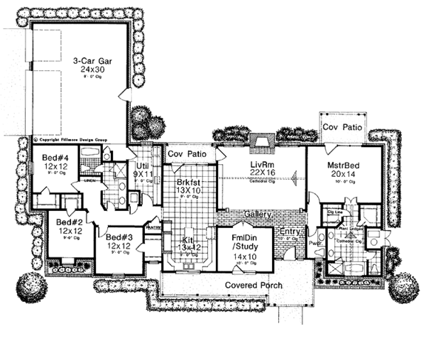 House Design - Victorian Floor Plan - Main Floor Plan #310-1114
