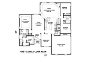 European Style House Plan - 4 Beds 3 Baths 2374 Sq/Ft Plan #81-1537 