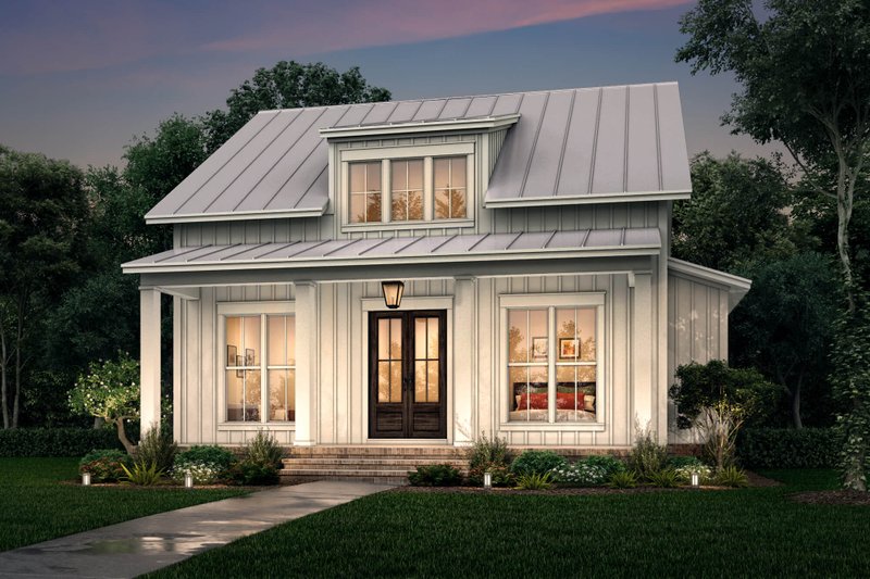 House Blueprint - Farmhouse Exterior - Front Elevation Plan #430-227