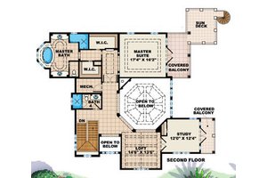 Floor Plan - Upper Floor for Traditional House Plan #27-409 - 4 bed, 4.5 bath