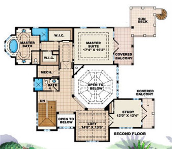 Traditional Floor Plan - Upper Floor Plan #27-409