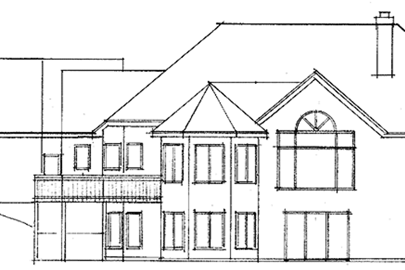 Home Plan - Exterior - Rear Elevation for Prairie House Plan #981-31 - 2 bed, 2.5 bath