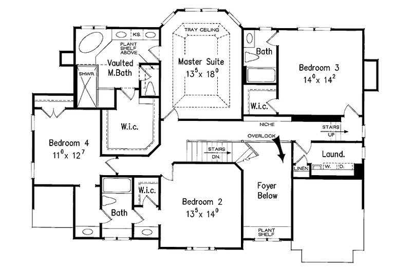 Home Plan - Floor Plan - Upper Floor for European House Plan #927-861 - 5 bed, 4 bath