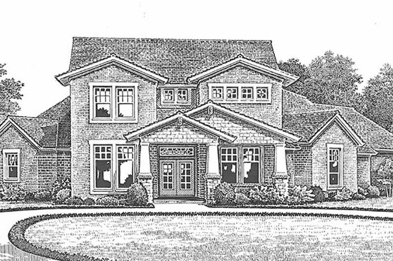 Home Plan - Exterior - Front Elevation 4 for Traditional House Plan #310-1254 - 4 bed, 3 bath