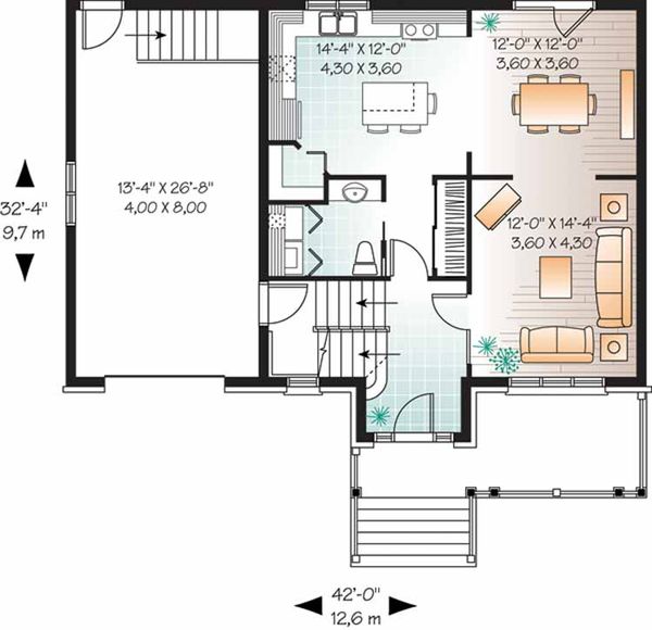 House Plan Design - Country Floor Plan - Main Floor Plan #23-2466