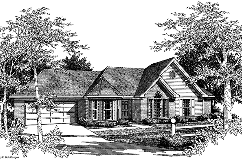 Home Plan - Exterior - Front Elevation 3 for European House Plan #952-60 - 3 bed, 2 bath