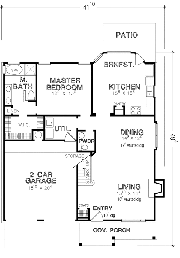 Home Plan - Floor Plan - Main Floor Plan #472-71