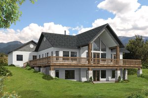 Cabin Exterior - Front Elevation Plan #117-512
